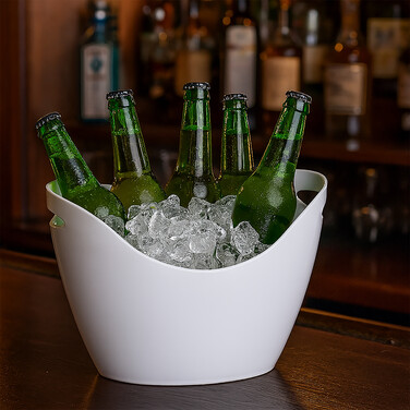 Relaxdays 8L White Champagne Cooler