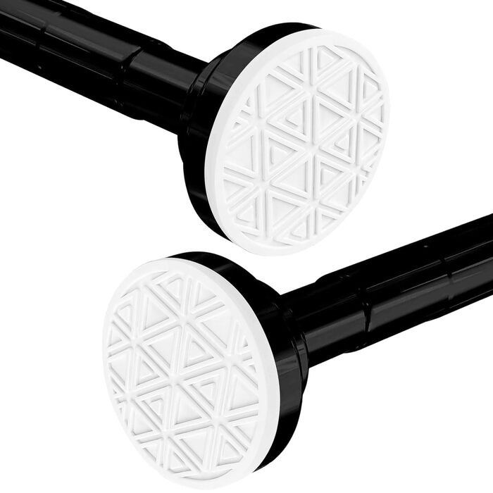 Телескопічна штанга для душу, 60-290 см, без свердління, чорна