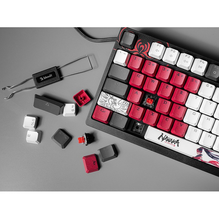 Механічна клавіатура A4Tech, чорна, USB, з RGB-підсвіткою та цифровим блоком