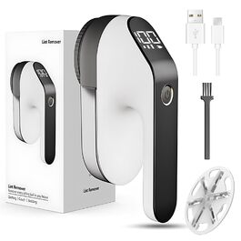 Електричний видалення ворсу 2000mAh, портативний USB-C, з LED-дисплеєм, 3 режими, 6-клинковий насадка, для одягу, килимів, светрів та диванів