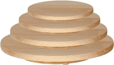 Bütic Wooden Turntable, Lazy Susan, Rotating Cabinet, Serving Tray, Item Size: 45cm Diameter