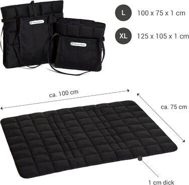 Сумка для подорожей з собакою Doctor Bark, зручна ковдра, підходить для алергіків, прання при 95°C, розміри (Large, Чорний)