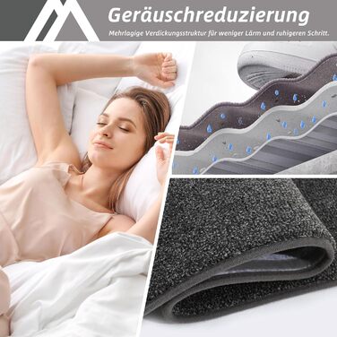 Ковзаючі сходи COSY HOMEER, 15 шт., 70x22 см, самоклеючі, машинне прання, 100% поліестер, TPE-підкладка, для дітей, літніх людей та домашніх тварин, темно-сірий