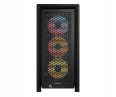 Корпус для комп'ютера Corsair 4000D RS ARGB Midi Tower ATX, чорний