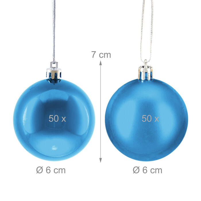Relaxdays Set of 100 Christmas Baubles