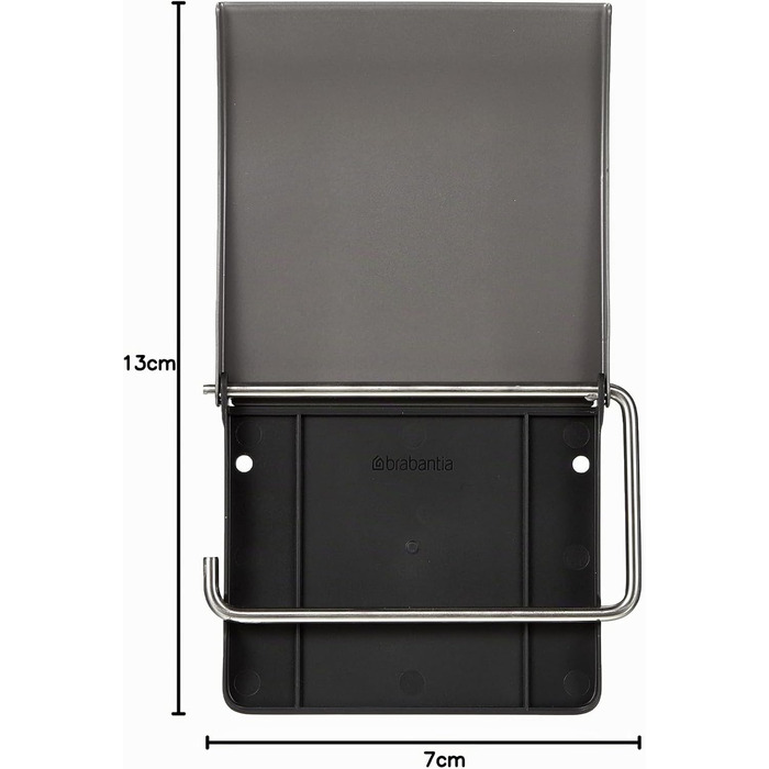 Тримач для туалетного паперу Brabantia Platinum, металевий, 20 x 8 x 6 см