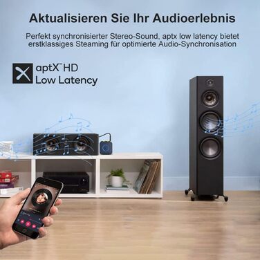 1Mii B06HD Bluetooth 5.1 Аудіоприймач: HiFi, aptX HD, Low Latency, 3.5mm/Cinch, 15 годин роботи