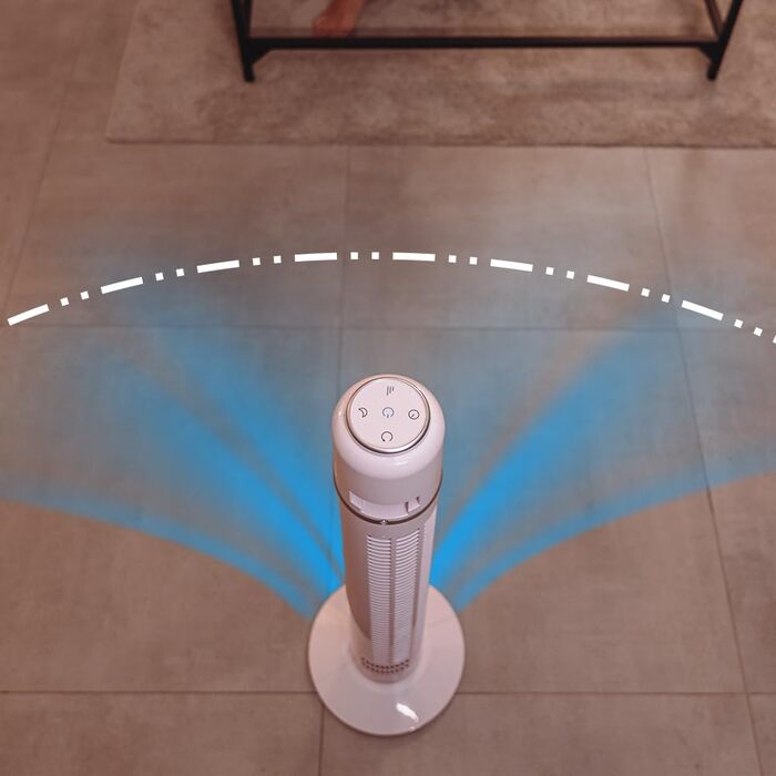 Вентилятор Cecotec EnergySilence 1090 Skyline Retro Smart Green - 81 см, 40 Вт, LED дисплей, керування та пульт, 3 швидкості, 3 режими, таймер 12 годин, осциляція 72º, зелений