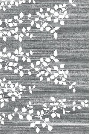 Килимок для підлоги, коридору, кухні - антиковзаючий, миючий, 60x90 см, сірий/блакитний