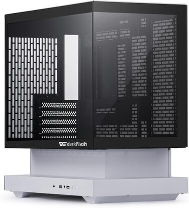 darkFlash FLOATRON F1(2025) - Корпус для ПК Micro-ATX з ефектом левітації, підтримка 360mm AIO, Typ-C, без RGB підсвітки