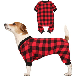 Dog Fleece Sweater, Buffalo Plaid, Dog Clothes, Dog Outfit, Soft, Thickening, Warm Pet Clothing, Dog Sweater, for Girls and Boys (M)