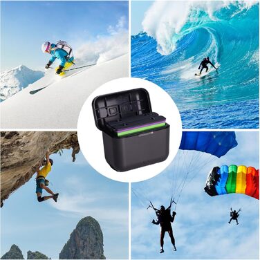 2 x 2800mAh акумулятори Insta360 X4 з зарядним пристроєм USB-C, Li-Ion акумулятори для Insta360 X4, з мікро SD картами