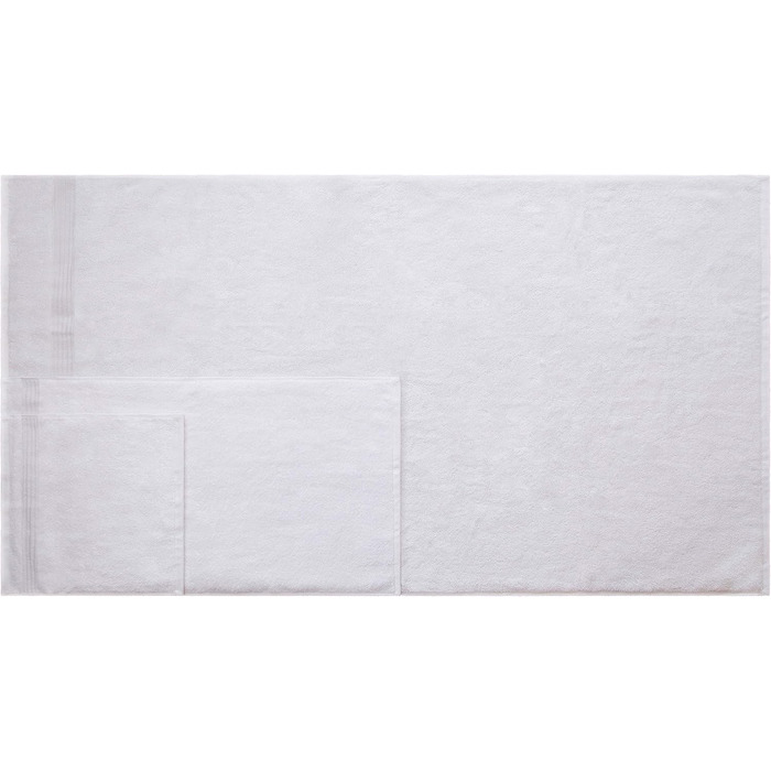 Набір махрових рушників American Bath Towels з 100% бавовни, білі, 6 предметів (2 великих банних, 2 для рук, 2 для обличчя), ультрам'які та гігроскопічні