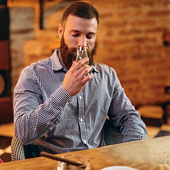 Набір склянок для віскі 6 шт. | Склянка для віскі 200 мл | Елегантні склянки для віскі з кришталевого скла | Склянки для віскі з скла, придатні для миття в посудомийній машині | Ідея подарунка для чоловіків