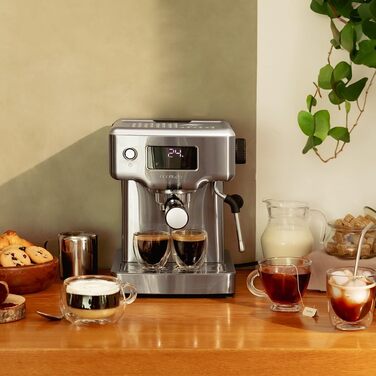 Кавоварка Cecotec Power Espresso 20 Barista Compact, 1465 Вт, 20 бар, термоблок, з парогенератором, 2 чашки, знімний резервуар 1,8 л, підігрів чашок