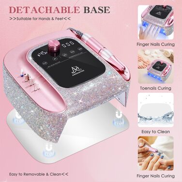 Професійний набір для манікюру 2-в-1: фрезер та UV-лампа, 45000 RPM, для дому та салонів