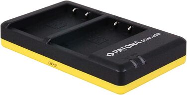Зарядний пристрій Patona USB Dual для акумуляторів Olympus BLS-5/BLS-50/BLS-1 (OM-D E-M10 II-IV, Pen E-PL2-E-PL9, E-P3, PM1/PM2, Stylus 1, E-450) - одночасний заряд 2-х акумуляторів