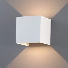 LED-вологостійке настінне світильник K-Bright 7W з регульованим світловим променем, 3000K, тепле біле світло, IP65, для внутрішнього та зовнішнього використання