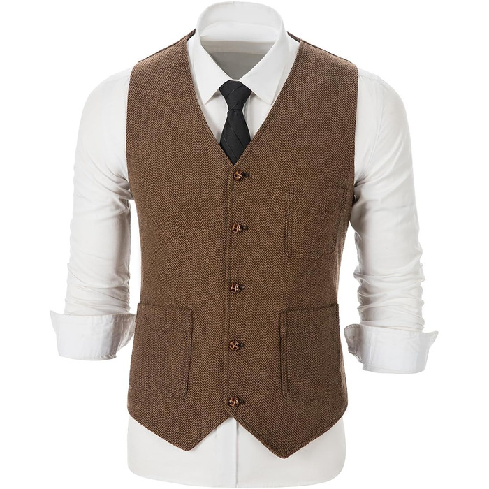 Жакет-жилет чоловічий вінтажний Wolle, класичний, формальний, приталений, для весілля, дружби, світло-блакитний, L