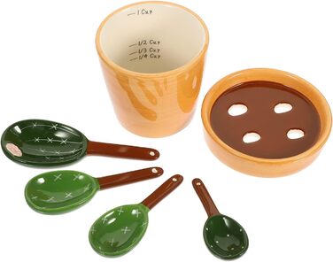 Zerodeko 1 Piece Cactus Measuring Spoon Coffee Measuring Sugar Scoop Cactus Figurine Measuring Teaspoon Measuring Spoon Salt Spoon Measurement Sugar Spoon Flour Measuring Spoon Baking Tl Spice Milk Powder Ceramic