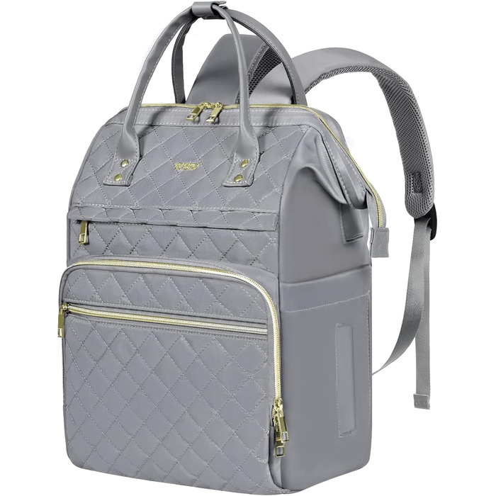 Жіночий рюкзак з відділенням для ноутбука 15.6 дюймів, шкільний рюкзак для дівчат-підлітків, сумка для університету, робочий рюкзак, подарунок для жінок, водонепроникний (підходить для ноутбука 15.6 дюймів, S41-x-gray)