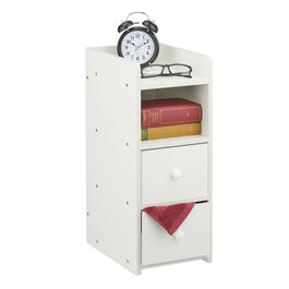 Slim White Nightstand