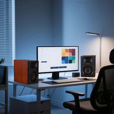 Акустичні колонки Sanyun SW203 4.0 - 60W, 4-Way, DSP, 3D звук, USB/Bluetooth 5.4, AUX, для студії (Пара, Червоний)