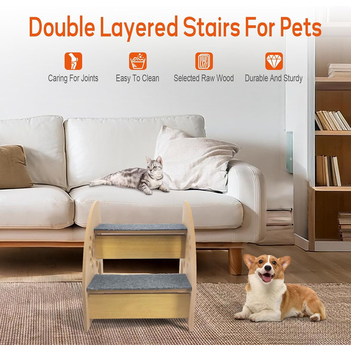 Сходинки для собак, антиковзаюча рамка для дивана, сходинки для собак та котів, 30 см, для дивана, ліжка