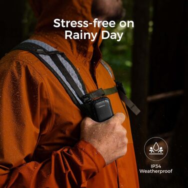 Електричні грілки для рук OCOOPA 2 шт. 5000mAh - компактні, водонепроникні, швидкий нагрів, USB, для активного відпочинку взимку, чорний UT4