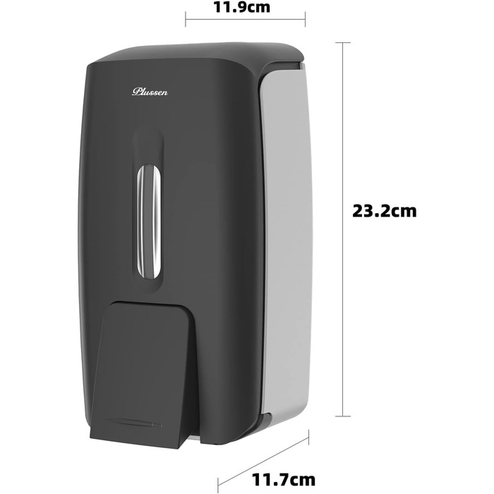 Настінний диспенсер для рідкого мила (9088) - чорний