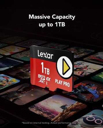 Карта пам'яті MicroSD Express Lexar Play PRO 1TB, швидкість читання до 900МБ/с, запис до 600МБ/с