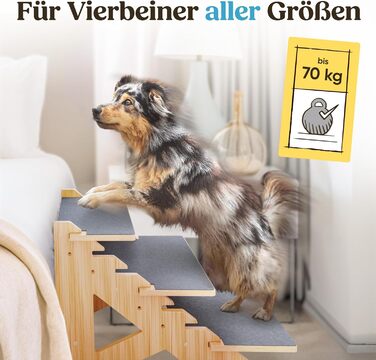 AMAZING Dog Stairs for Small, Medium, and Large Dogs, Cats. 3 Steps | Pet Stairs, Young and Old Cats | 40 cm High for Sofa, Bed | Gentle on Joints Alternative to Dog Ramps (Flexible)