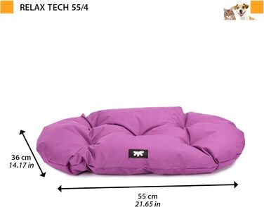Ортопедична лежанка для собак великих порід Ferplast - м'яка, знімний чохол, водонепроникна, 110 x 70 x 8 см, фіолетовий колір