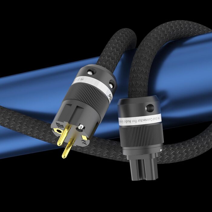 Hi-Fi мережевий кабель Monosaudio P903 OCC 2.5Sq, мідний екран, 1.5м, роз'єми EU Schuko та IEC C15 для підсилювача, DVD, сабвуфера