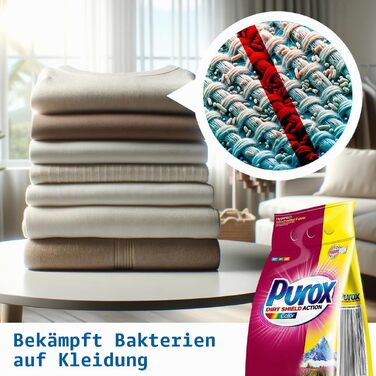 Пральний порошок для кольорових речей PUROX Color, 10 кг, 142 прання, у м'якій упаковці