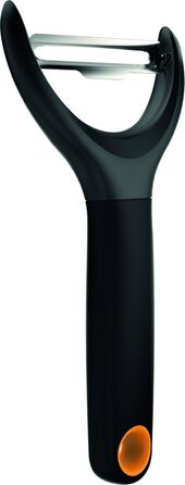 Овочечистка Fiskars Functional Form Y-подібна, 15 см, сталь/пластик, чорна (1016122)