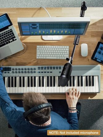 SUNMON Тримач для мікрофону HyperX QuadCast та інших - регульований кріплення для мікрофону з кабелеутримувачем, адаптер 3/8' - 5/8' для Blue Yeti, Fifine, Seiren