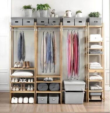 12 містких мішечків для одягу Dntorx 100 x 60 см, PEVA, прозорі, з блискавкою. Захист для костюмів, сорочок, суконь, пальто.