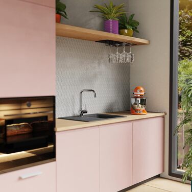 Змішувач кухонний EISL FUTURA з високим виливом, одноlever, хром