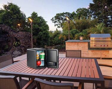 Міні-холодильник Rosenstein & Söhne для подорожей: 4 літри, 12/230V, з підігрівом, блакитний