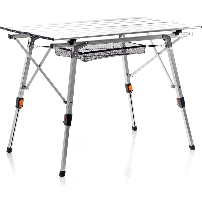 Складний кемпінговий столик Wiltec 70x69 см з алюмінієвою рамою та сумкою для транспортування - садовий, похідний, складаний стіл