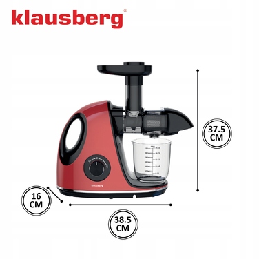Горизонтальна шнекова соковижималка Klausberg KB 7865, 150 Вт