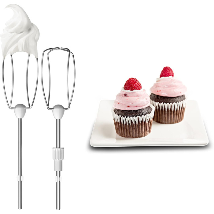 Міксер ручний Moulinex Quickmix HM3108, 300 Вт, 5 швидкостей, нержавіюча сталь, для тіста, випічки