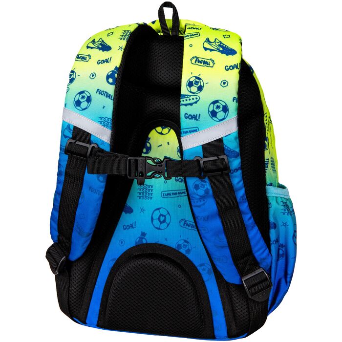 Шкільний рюкзак CoolPack багатокомパートментний, синій з жовтими акцентами, 21 л