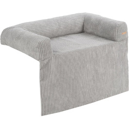 Ліжко для собак Velinda: м'яке диван-ліжко, захист дивану, сірий колір (Cord)