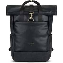 Жіночий рюкзак Expatrié Adele Rolltop: елегантний рюкзак для університету, велосипеда та роботи. Водовідштовхуючий, чорний, для ноутбука.