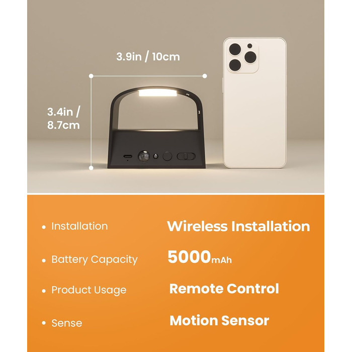 LED-стінна лампа FULEN з датчиком руху, пультом ДУ, 3 кольори, регулювання яскравості, 2 шт.