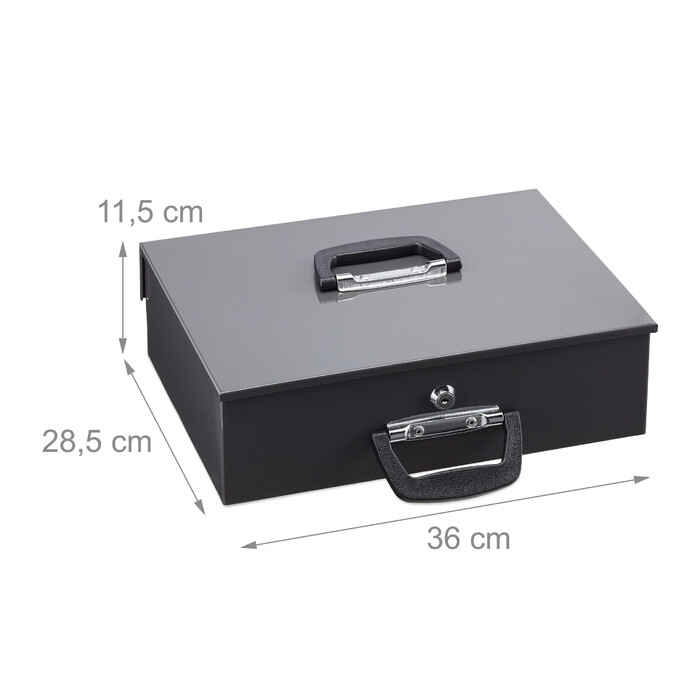 Relaxdays Cash Box with Euro Coin Sorter