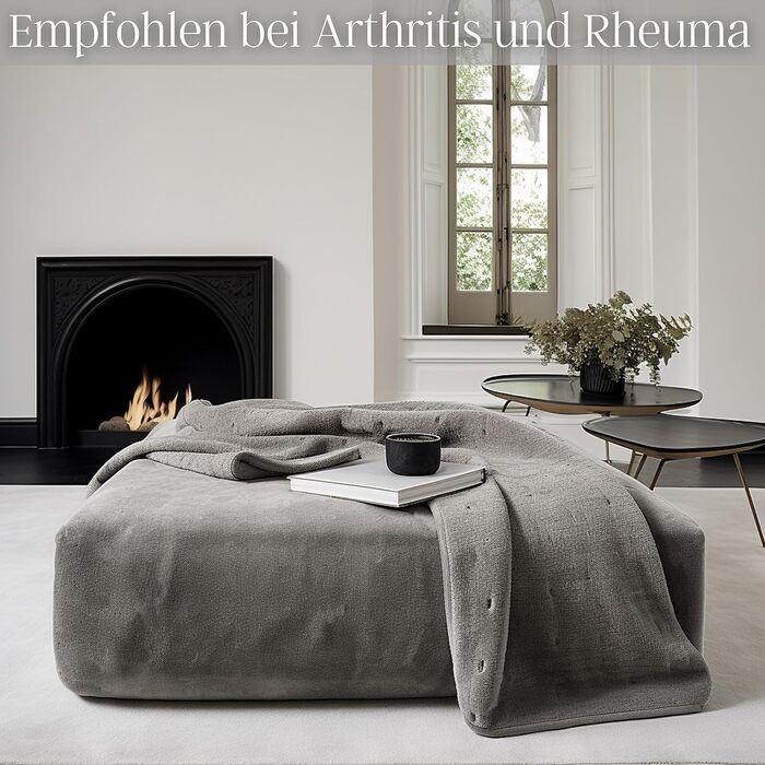 Електрична ковдра Steinborg з автовимкненням | 150 x 80 см | Таймер 6 год | Можна прати при 30°C | 6 температурних режимів | З пультом дистанційного керування | Тепла ковдра | Тепло під матрац | Тепла підстилка