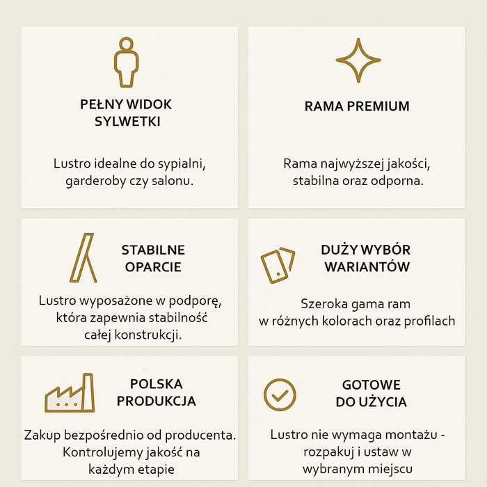 Підлогове дзеркало Ars Longa, прямокутне, пластикова рама, 400 x 1600 мм